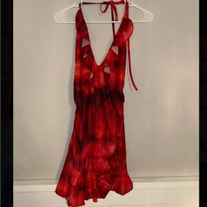 NWOT halter mini dress